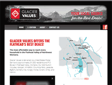 Tablet Screenshot of glaciervalues.com